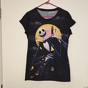 DISNEY  The Nightmare Before Christmas Small graphic tee Jack Sally Zero Fall